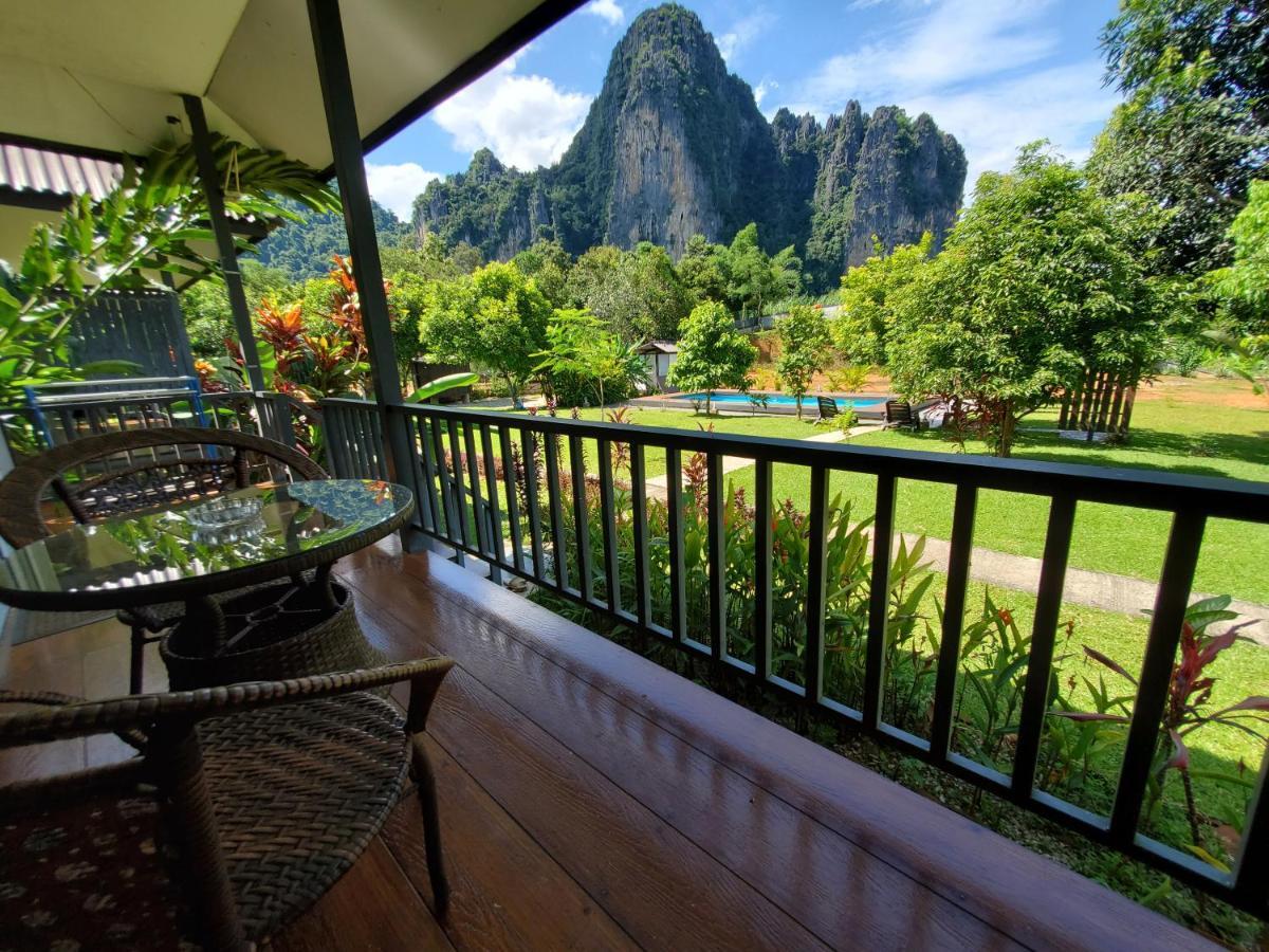 Bearlinbungalow Vang Vieng Exteriér fotografie
